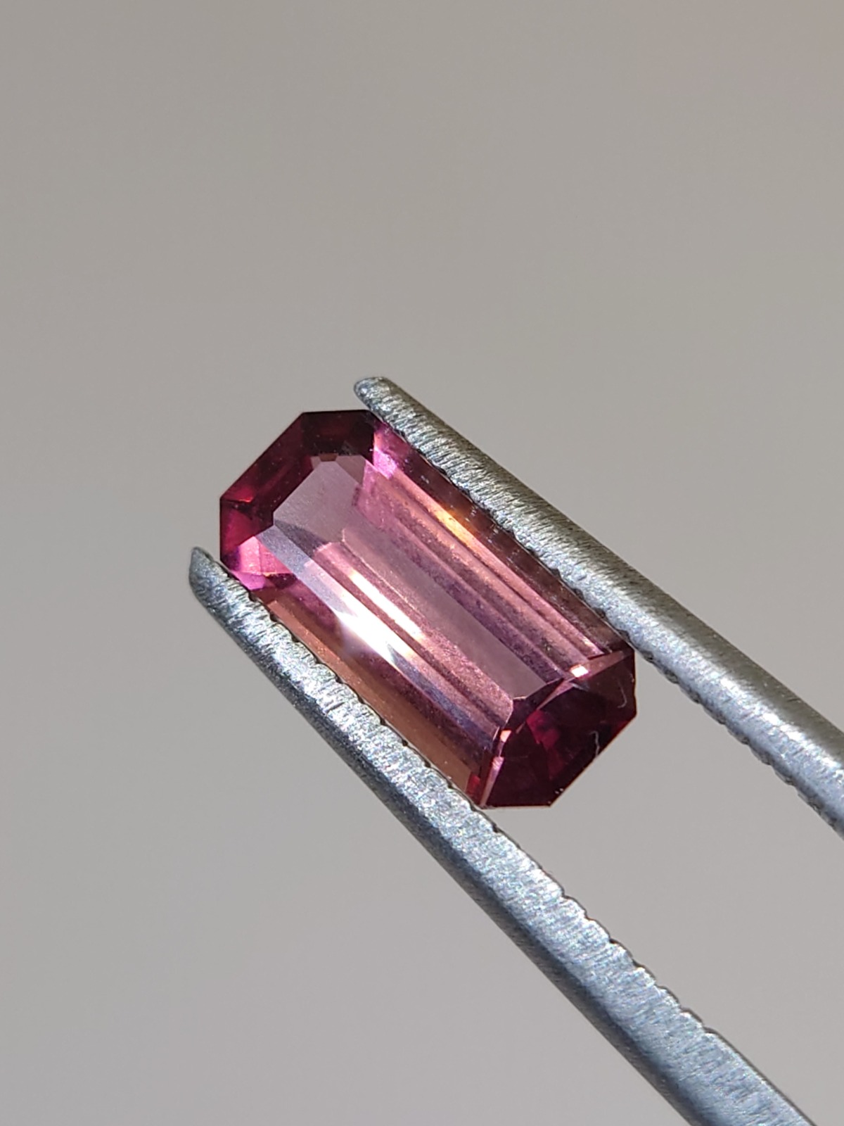 1.05ct Emerald cut peach pink Tourmaline from Nigeria — view 4